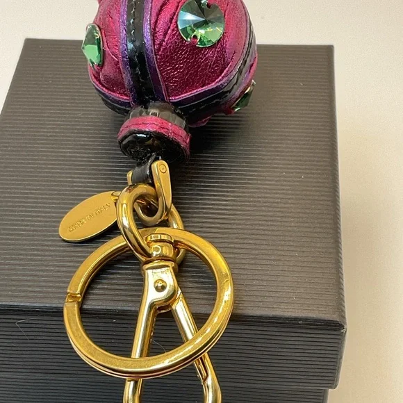 Miu Miu Pink and Gold Keychain/Bagcharm with Studded Accents - Picture 3 of 7